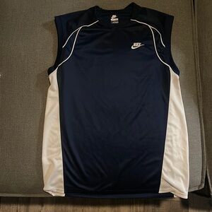 Nike Sleeveless Medium Blue Athletic Shirt